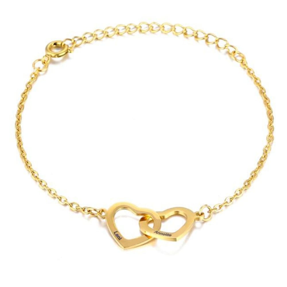 Bracelet With Entwined Hearts