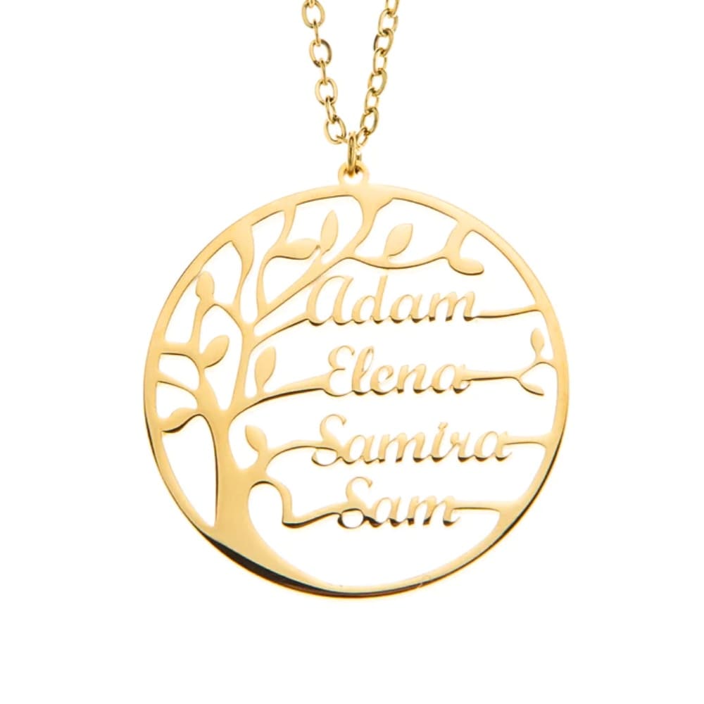 Tree Of Life Necklace With Engraved Names