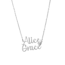 Load image into Gallery viewer, Partner Name Necklace with Heart
