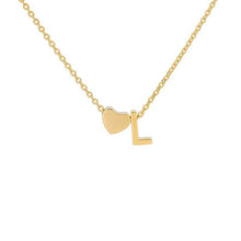 Load image into Gallery viewer, LOANYA Halskette mit kleinem Herz und einem Buchstaben Loanya Gold L 
