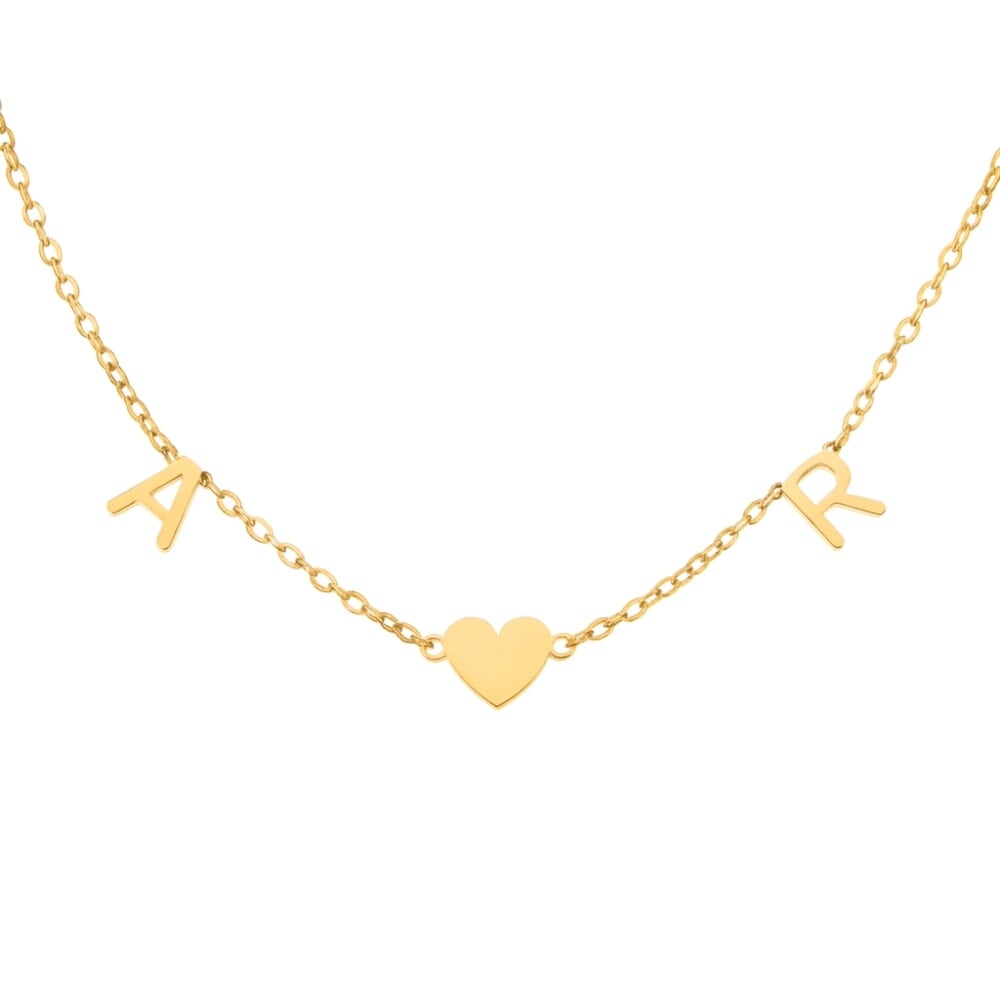 Heart Initial Necklace – Two letters to symbolise your bond