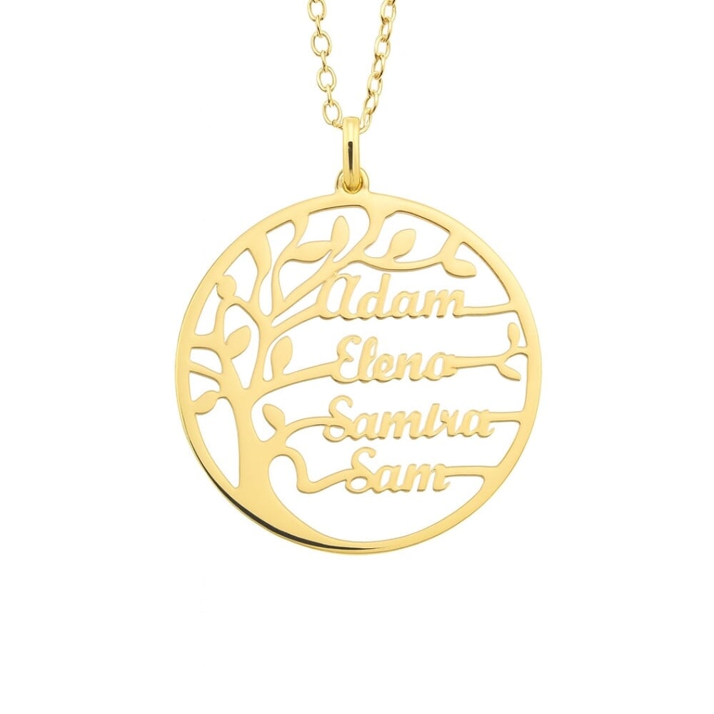 Tree Of Life Necklace With Engraved Names