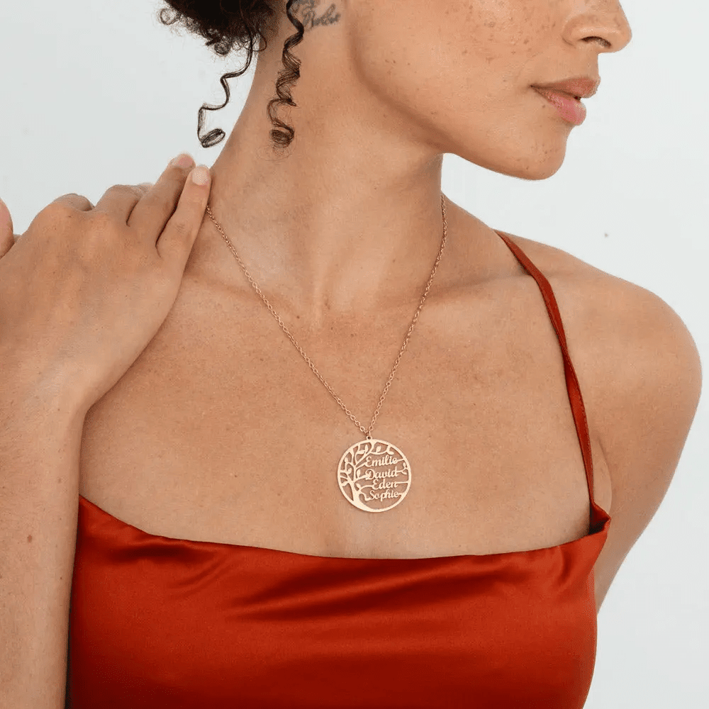 Tree Of Life Necklace With Engraved Names