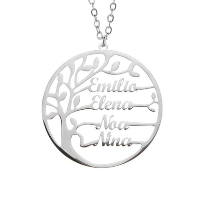 Tree Of Life Necklace With Engraved Names