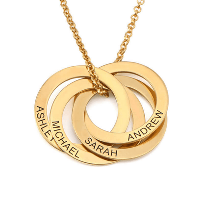 Necklace with Intertwined Name Circles
