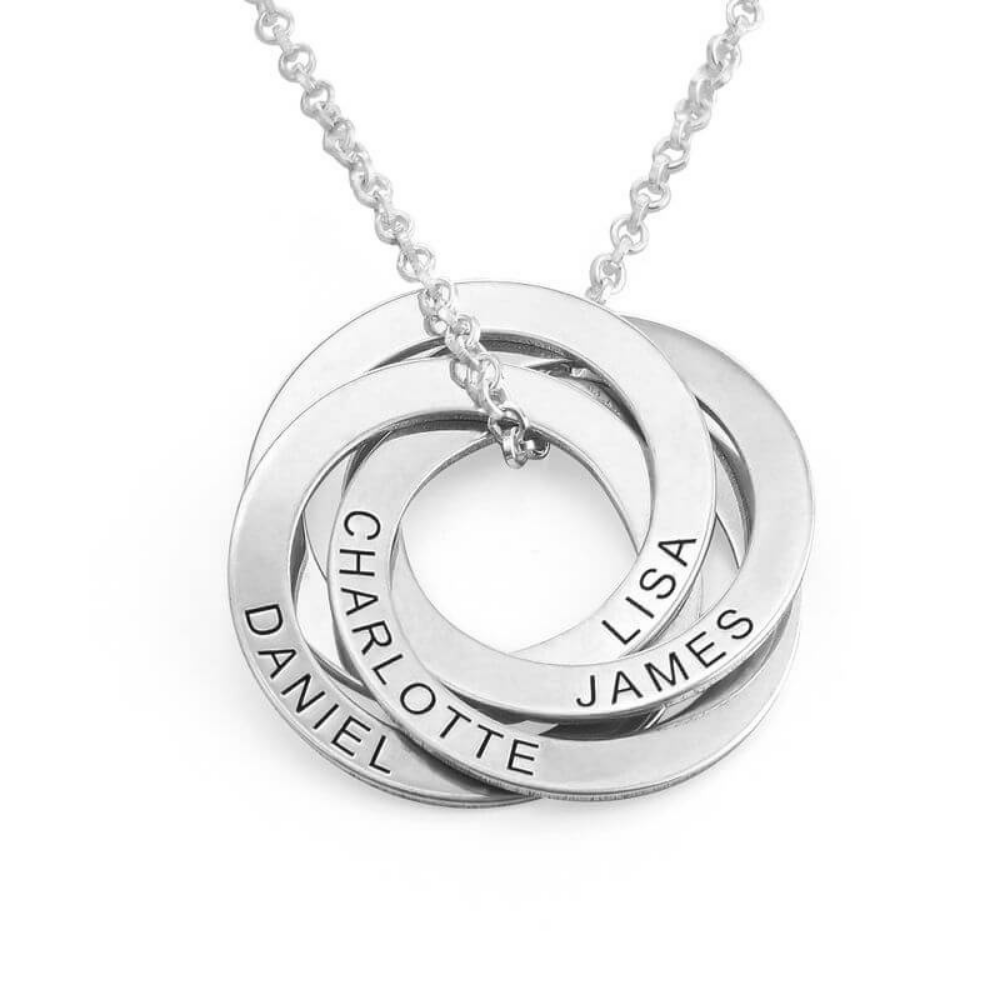 Necklace with Intertwined Name Circles