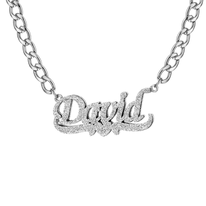 Diamond Drip Name Necklace