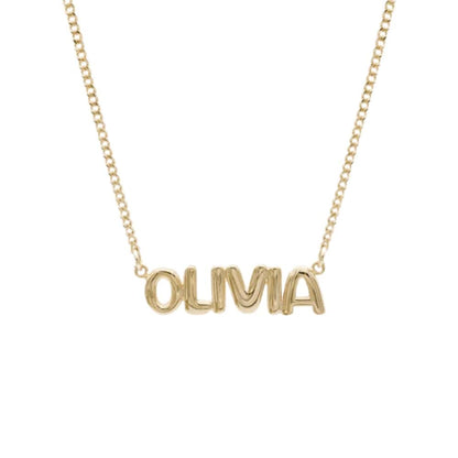 Bubble Namenskette Necklaces Loanya Gold 40 cm 