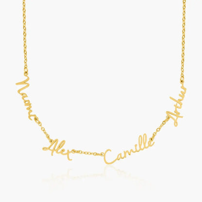 Namenskette mit 4 Namen Necklaces Loanya Gold 40 cm 