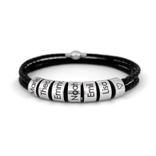Load image into Gallery viewer, Leather Bracelet For Men With Personalized Beads
