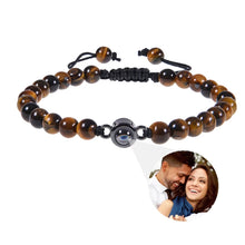 Load image into Gallery viewer, Lava stone photo bracelet | Photo projection
