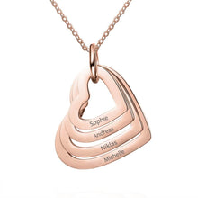 Load image into Gallery viewer, Necklace With Personalized Hearts
