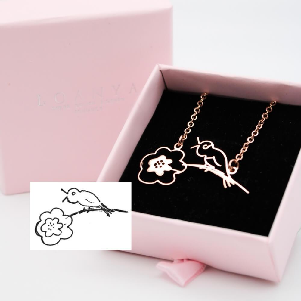 Children's Drawing As A Necklace Or Pendant