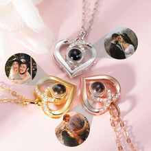 Load image into Gallery viewer, Personalised Photo Projection Necklace with Zirconia
