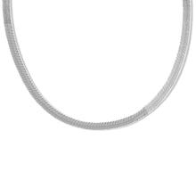 Load image into Gallery viewer, Breite Herringbone Halskette &quot;5mm&quot; mit 18-Karätiger Vergoldung Necklaces Loanya Silber 35 cm 
