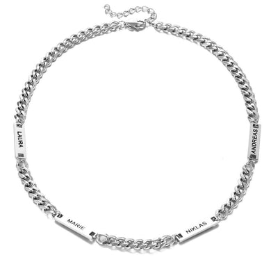 Halskette mit Namensanhängern Necklaces Loanya Silber 45 - 50 cm 