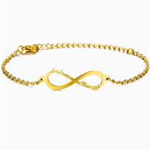 Load image into Gallery viewer, Infinity Namensarmband Bracelet Loanya Gold 
