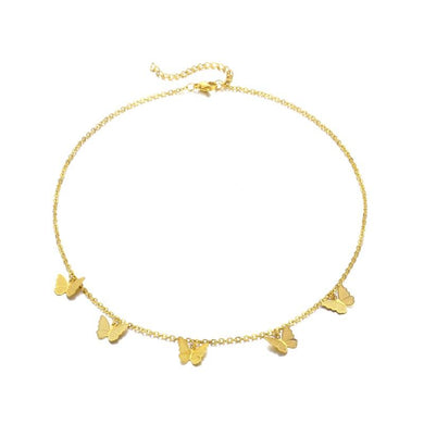 LOANYA goldene Schmetterlinge Loanya Halskette 