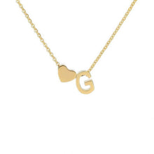 Load image into Gallery viewer, LOANYA Halskette mit kleinem Herz und einem Buchstaben Loanya Gold G 
