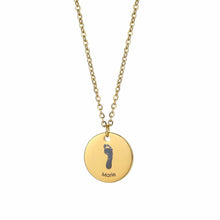 Load image into Gallery viewer, LOANYA personalisierbare Halskette mit Hand- oder Fußabdruck Loanya 40 cm Gold 
