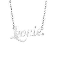 Load image into Gallery viewer, Namenskette mit Zirkonia Stein Necklaces Loanya Silber 40 cm 
